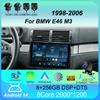 Car Radio Android 14 Carplay For BMW E46 M3 1998 1999 2000 2001 - 2006 Navigation GPS Multimedia Player Stereo wifi+4G BT 2 DIN