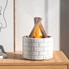 250ml Ultrasonic Fireplace Firewood Flame Fire Bonfire Aroma Diffuser Humidifier, Fake Fireplace Wood Campfire Nightlight Aromatherapy Oil Diffusers