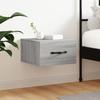 VidaXL Wall-mounted Bedside Table Sonoma Grey 35x35x20 Cm 829816