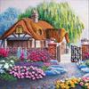 Full 5D Diy Diamond Painting Cartoon Flower House Embroidery Cross Stitch Home Decor Handmade Gift