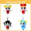 Girls The Powerpuff Blossom Raincoat Plush Toy Backpack Keychain Pendant Cartoon