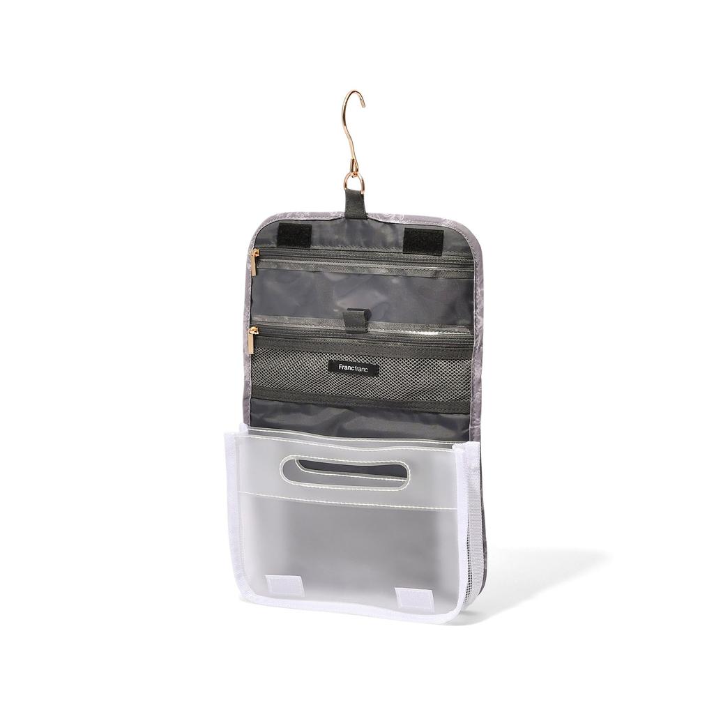 Francfranc Francfranc Classic Flower Hanging Pouch M Dark Gray