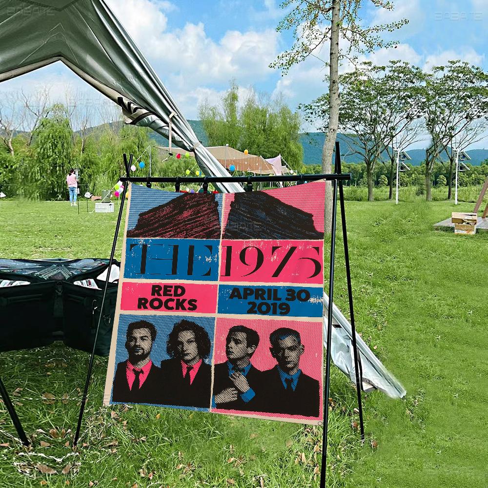 1975 RRock BBand Флаг Баннер Стиль INS Декор для вечеринки на открытом воздухе Атмосфера Белая бумага Постер HD Настенное искусство Кабинет
