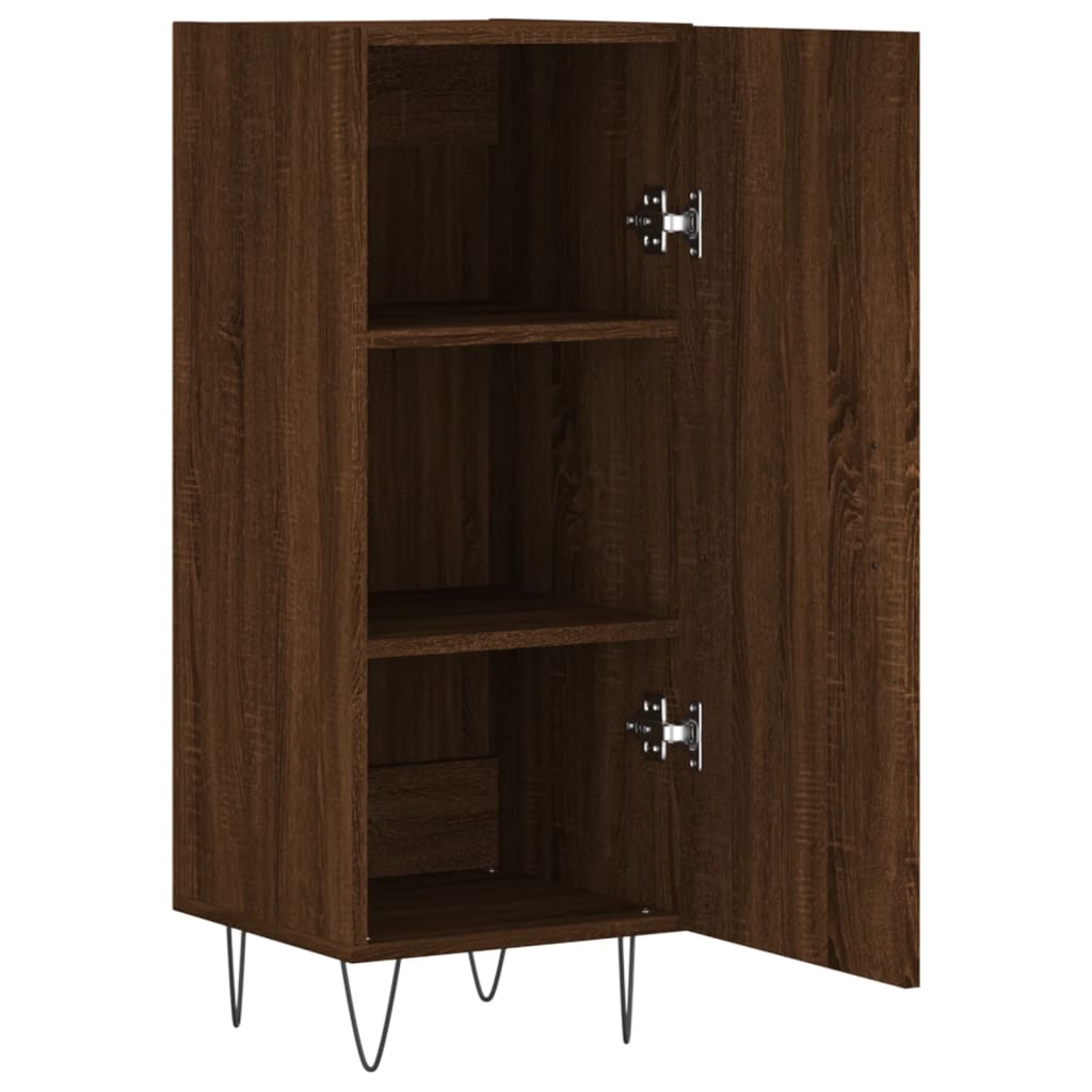 Sideboard in Brown Oak Look 34.5 x 34 x 90 cm Engineered Wood