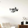 Lake Life with Anchor Metal Wall Sign – Charming Home Décor, Decorative Iron Art, Hanging Wall Art, and Rustic Decoration