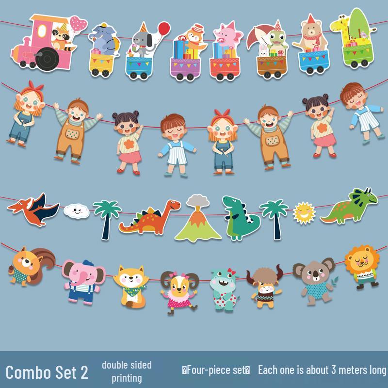 Creative Back-to-School Cartoon Banner Decoration for Classrooms and Kindergartens