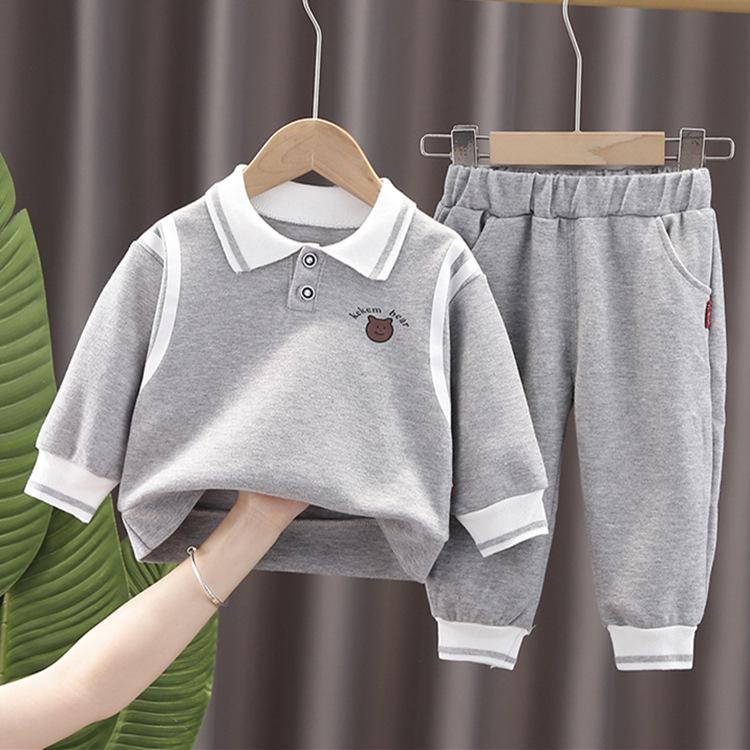 «Стильный спортивный костюм-двойка для девочек весна-осень 2023 года»