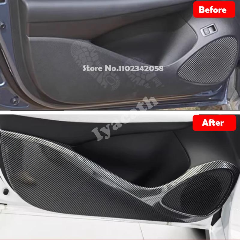 For Seal 05 /Seal 5 DM-i 2025 2026 ABS carbonfiber interior Side Door panle Door Anti-kick Mat Anti-Dirty Protector Cover Trim