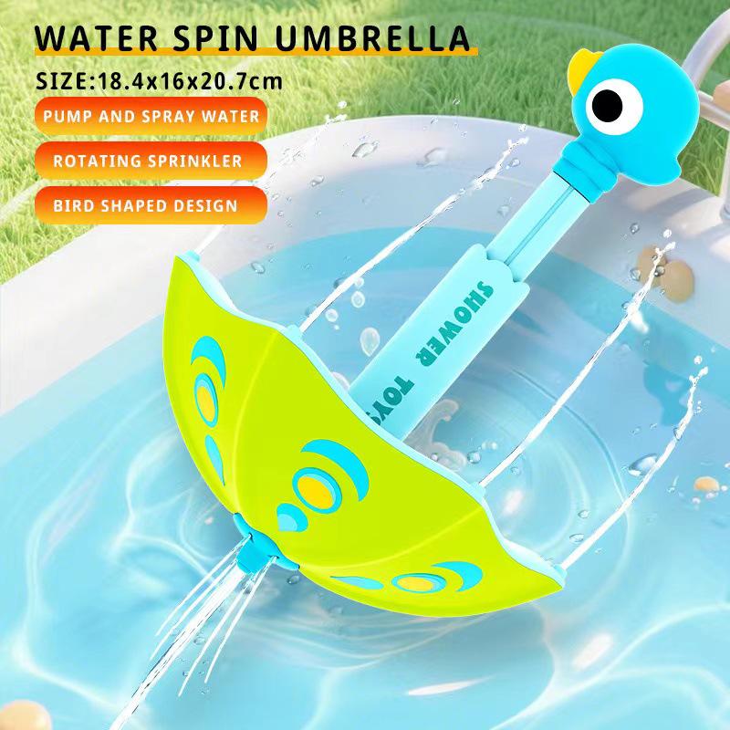 Зонт с динозавром Игрушка для купания малыша: Игры с водой «Посыпь и крути»