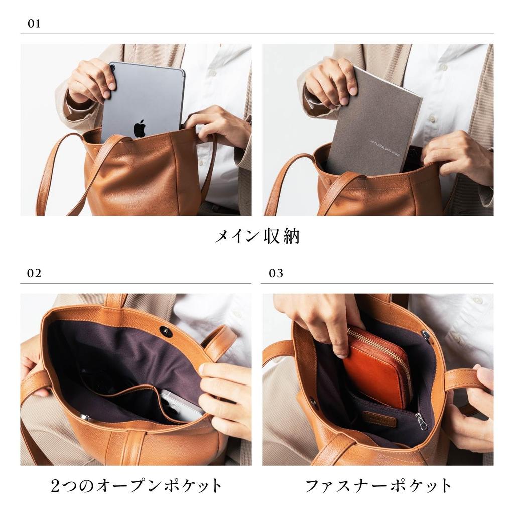 Mini Tote Genuine Large Navy [Mura] Bag, Leather, Capacity, Lightweight,