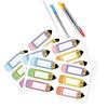 20 Sheets Cartoon Pencil Name Label Sticker Self Adhesive Blank Name Label  Classroom