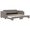 VidaXL Daybed with Trundle Taupe 100x200 Cm Fabric 3197642