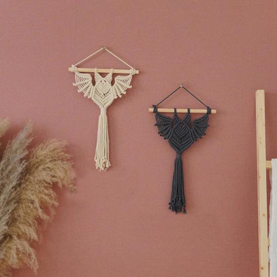 Готическая летучая мышь, подвесной плантатор, тканая летучая мышь, подвесной гобелен, сочный горшок, воздушный держатель для растений, домашний декор, украшение для любителей растений, подарки