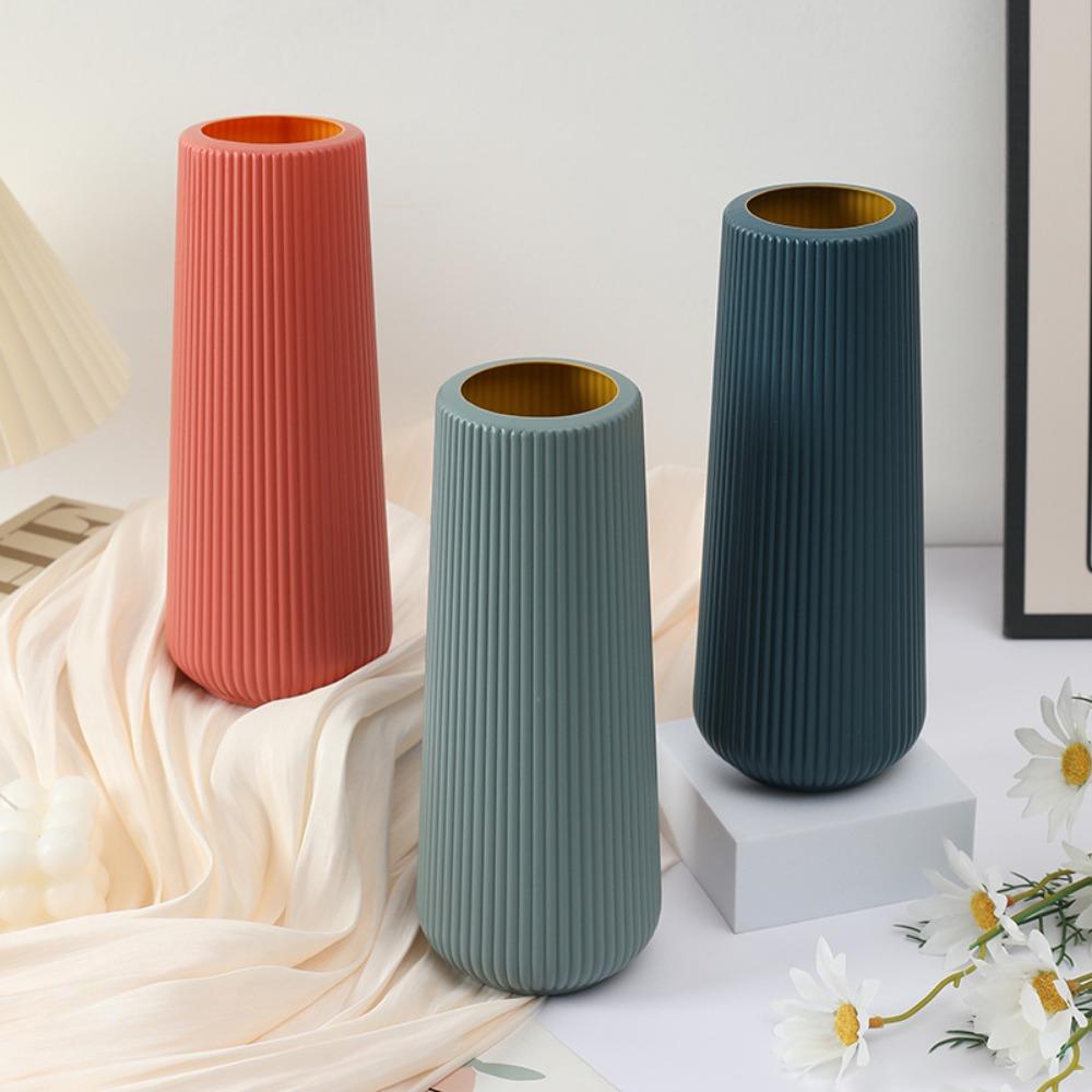 Imitation Ceramic Flower Pot Plastic Flower Arrangement Fashion Flower Vase Home Decoration