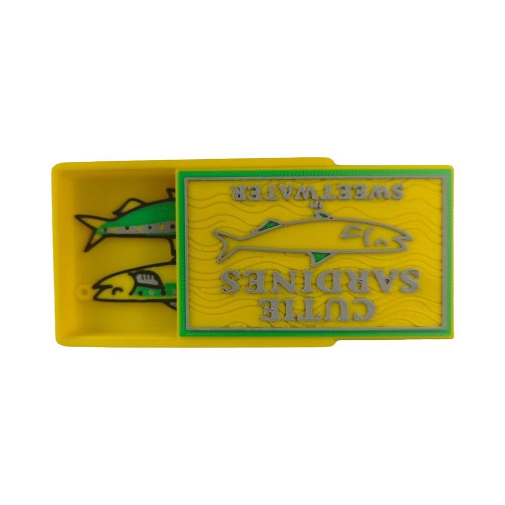 3D Printed Sardines Earrings Jewelry Box Headwear Ocean Animal Hair Clips Home Decor