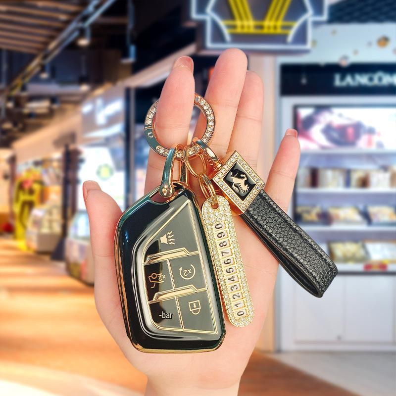 Cadillac Key Case Full Cover for CT5, CT4, CT6, XT5, XT4, XT6, ATSL - High-End Car Shell Buckle