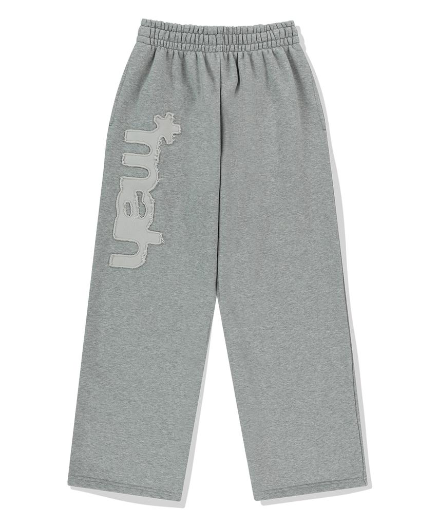MAHAGRID Mah Cut Off Applique Sweatpant Gray(Mg2Fsmpa01A)