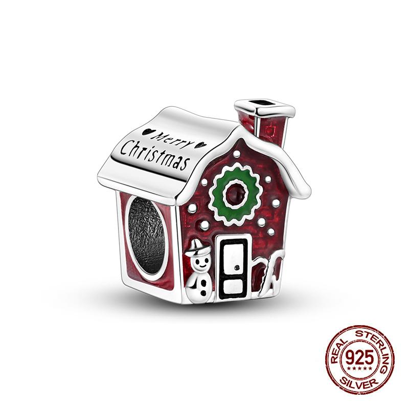 Зимние Шармы Медь Лось Медведь Санта Клаус Шармы Бусины Подходят для Оригинальных Браслетов Для Женщин Сделай Сам Праздничные Ювелирные Изделия Подарки