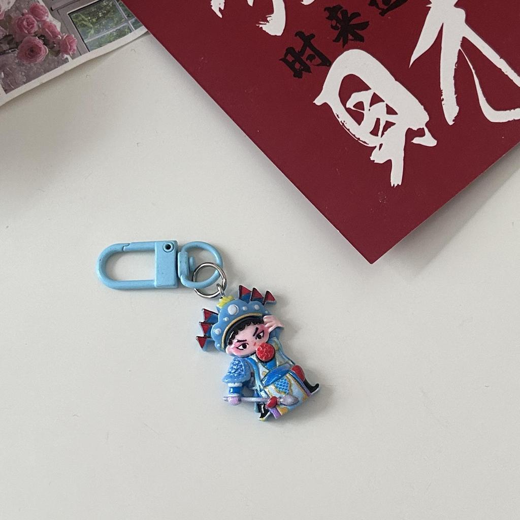 Брелок с персонажем китайской оперы Гочао: Трендовый мультяшный кулон-аксессуар для пар и лучших друзей