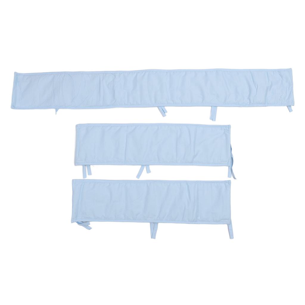 3pcs Cotton Crib Bumper Anti Collision Soft Guard Washable Crib Safe Teething Protector for Cot