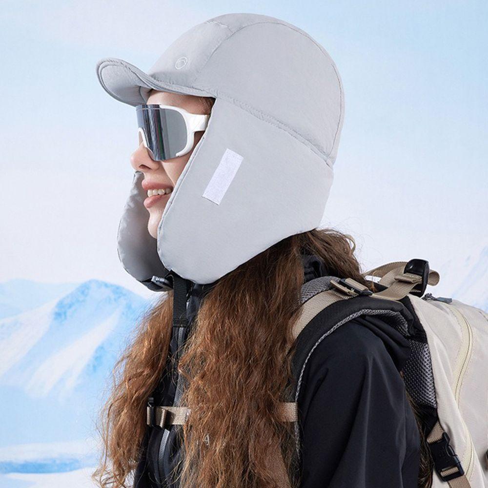 Integrated Face Ear Warm Winter Lei Feng  Hat Windproof Earflap Hat Outdoors Cycling Cap  Hiking