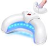 Portable Nail Fungus Treatment Light 22-LED UV Light Therapy for Toenails & Fingernails Foldable U-Shape Design 470nm Blue + 905nm Infrared Nail Art