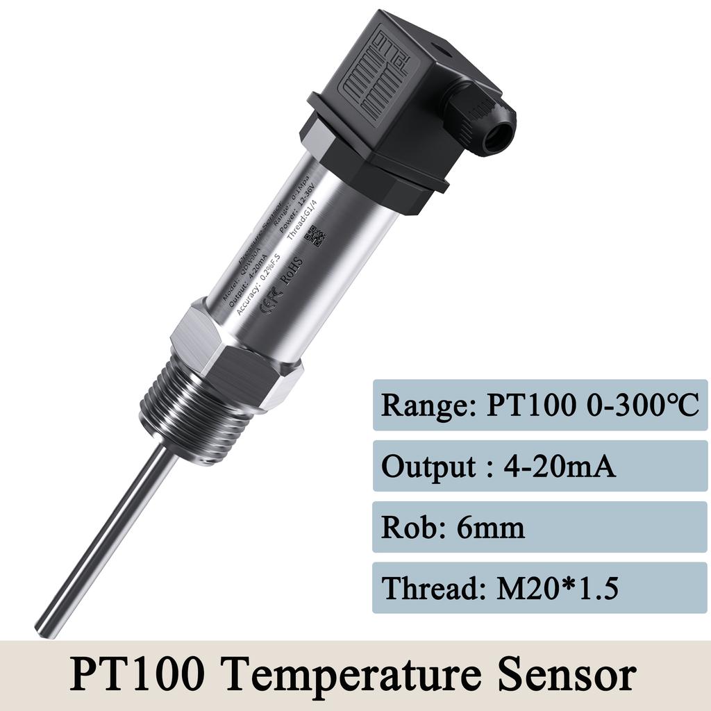 PT100 Temperature Sensor 0-100℃ 0-200℃ -50-200℃ RTD Temperature Converter 4-20mA 0-10V 0-5V RS485 PT100 Signal Converter
