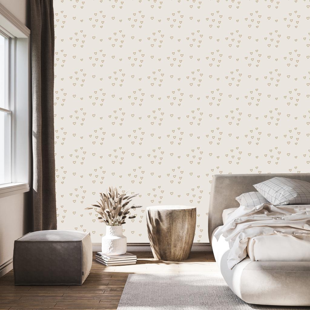 Cacti Wallpaper in White, Light Gray and Beige for Living Room and Bedroom 50x1000