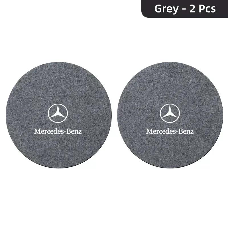 Q1983-2Pcs Car Accessories Coaster Water Cup Pad Cushion For Mercedes Benz A B C E S M Class AMG CLA CLS W212 W213 W204 W205 W176 W210
