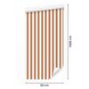 White and orange striped wallpaper for living room and bedroom 50x1000