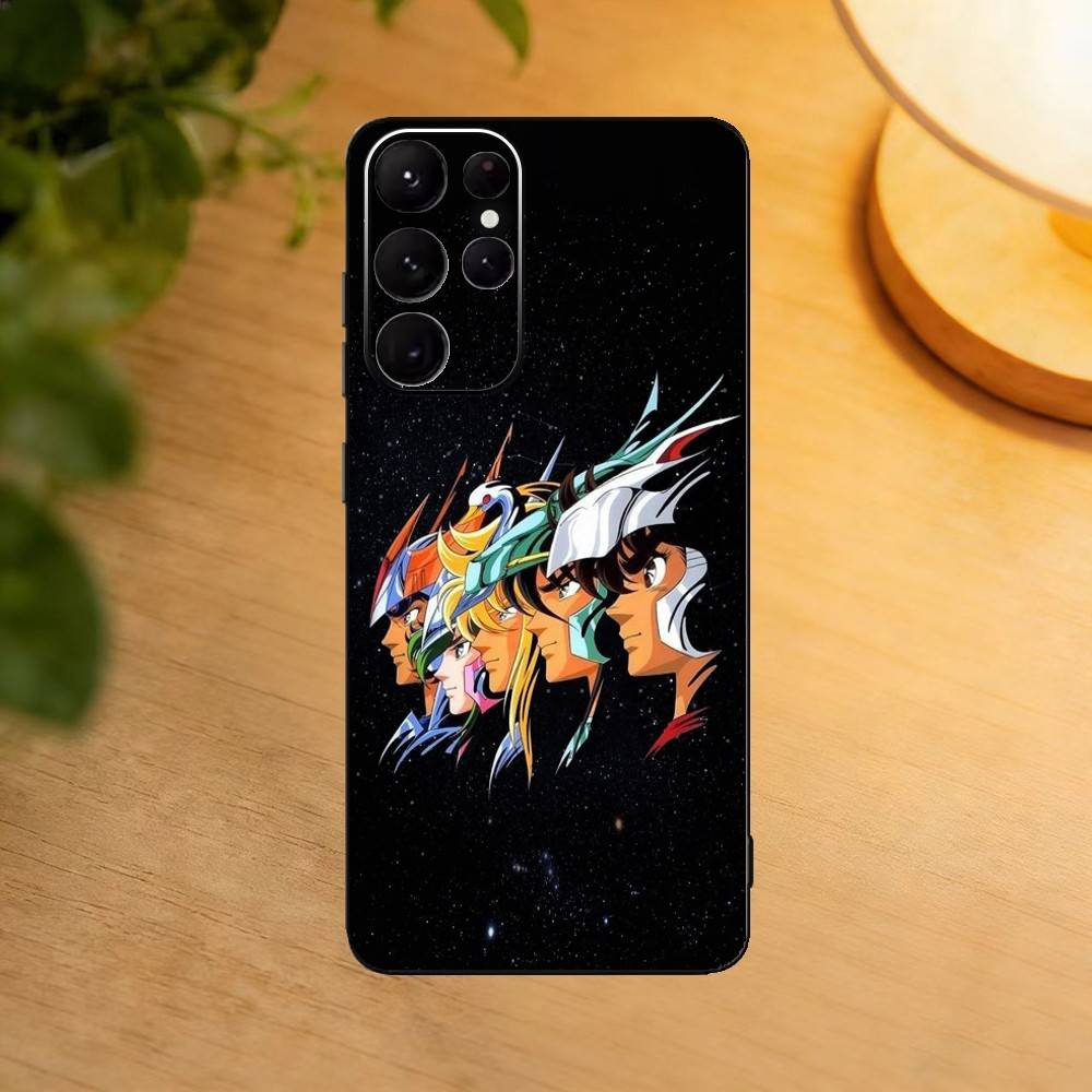 Чехол для телефона S-Saint Anime S-SeiyaS для Samsung S25,24,21,22,23,30,Ultra,20,Plus,Fe,Lite,Note Мягкий черный чехол