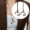 Металлическое нерегулярное женское ожерелье, черная кожаная веревка, ожерелья с подвеской, винтажная цепочка на ключицу для женщин
