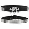 Y2K Skull Wide Waistband Adjustable Skeleton Belt Fashion Black Rivet Belt Trouser Decoration