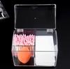 Acrylic Cotton Swab Storage Holder Box Portable Transparent Makeup Medicine Cotton Pad Cosmetic Container Jewelry Organizer Case