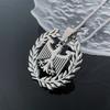 New German Eagle Arms Flag Pendant Necklace for Men Women Stainless Steel Germany Patriotic Jewelry Accessories Gifts