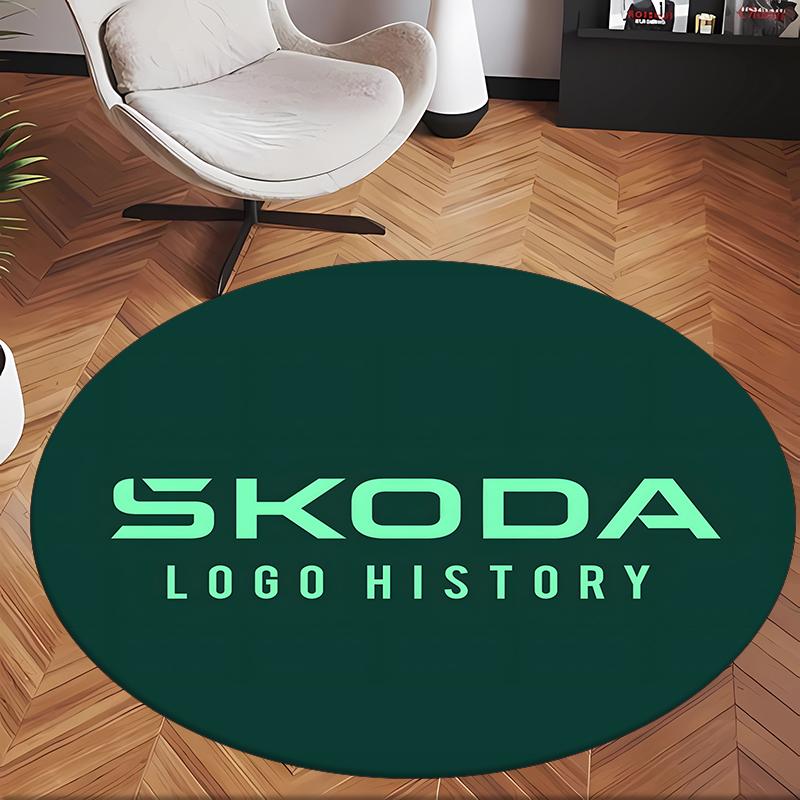 Skoda (19) Круглый офисный ковер Декоративный напольный ковер для офиса, спальни, гостиной и домашнего пространства
