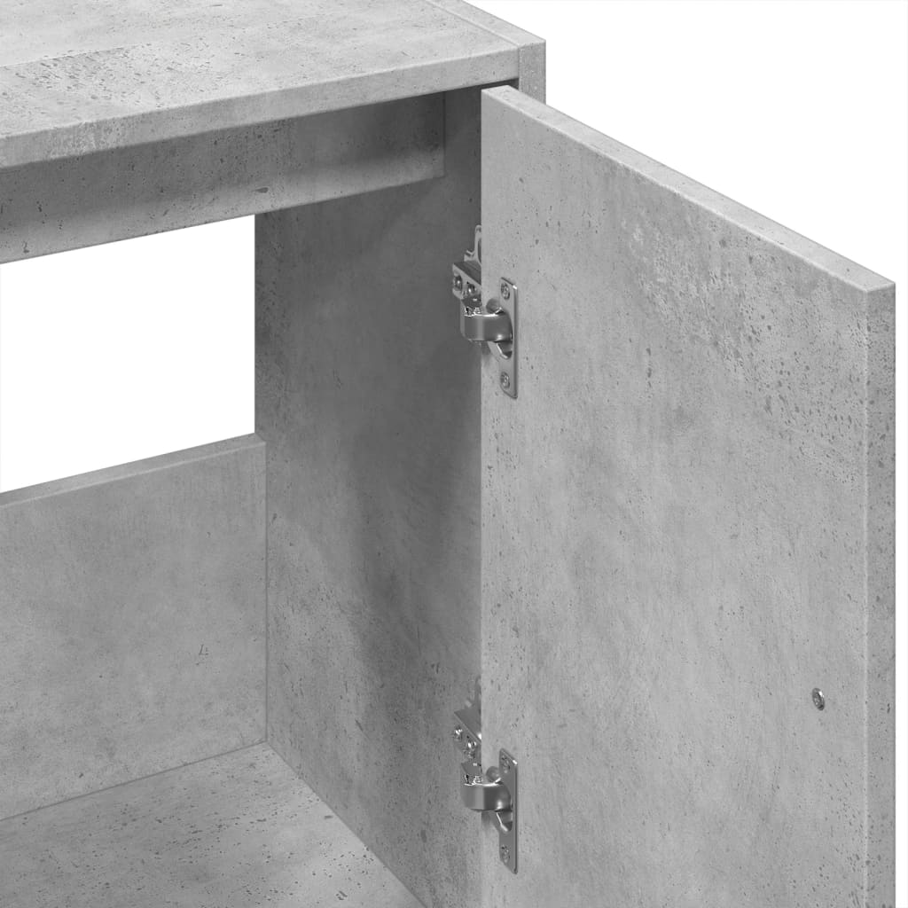 Bathroom Vanity Unit Concrete Grey 63 x 29 x 55 cm Engineered Wood
