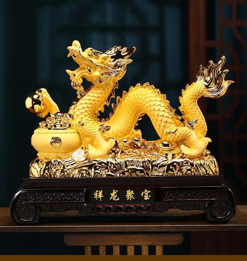 Богатство привлекает удачу Xianglong Jubao Zhaocai Jinlong украшения подарок для гостиной фойе офисное украшение