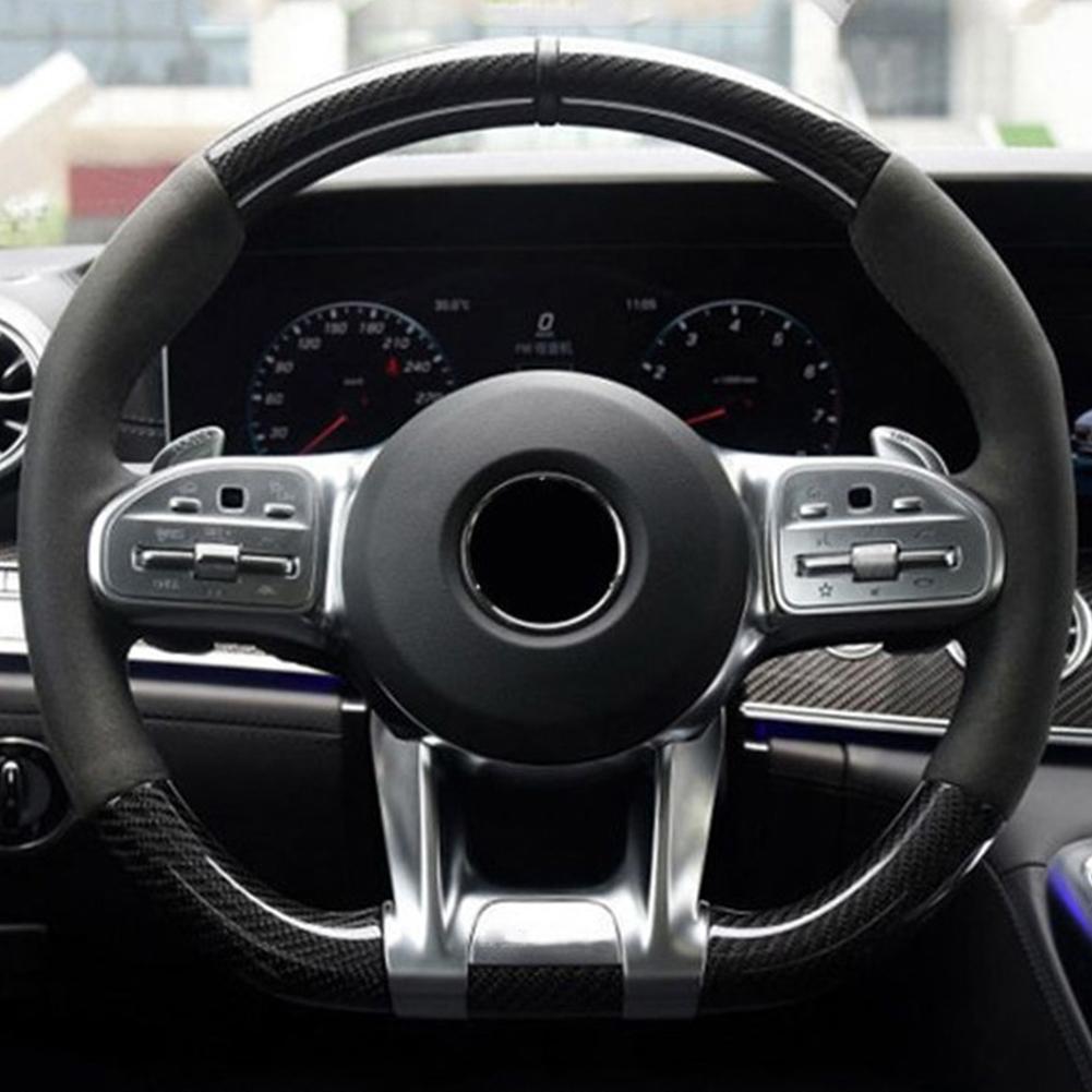 Автомобильное рулевое колесо, нижняя накладка, украшение, углеродное волокно, ABS, 3-спицевая замена для Mercedes-Benz CAE Class