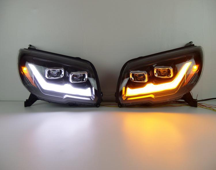 Светодиодная фара в сборе с ДХО и Bi-Xenon линзой для Toyota Supra 4Runner 03-09