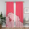 Pink Pig Home Interior Curtains for Living Room Shades Blackout Curtain Tulle for Bedroom Halloween Decoration Partition Kitchen