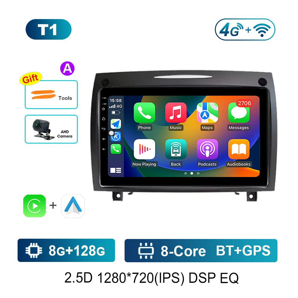 Мультимедийный плеер для автомагнитолы для Mercedes Benz SLK Class R171 2004 - 2011 Операционная система Android 4G DSP Стерео Навигация GPS WIFI IPS Сенсорный экран