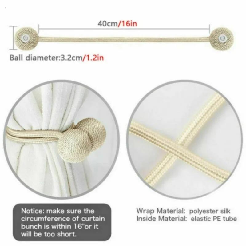 Подхваты для штор - Магнитные подхваты для штор, Удобные подхваты для штор в европейском стиле, Декоративные шторы из полиэстера для дома