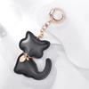 1 шт. Автомобильный кулон, красочный брелок, индивидуальный кожаный кулон, милый брелок-кошелек из искусственной кожи с изображением мультяшного кота