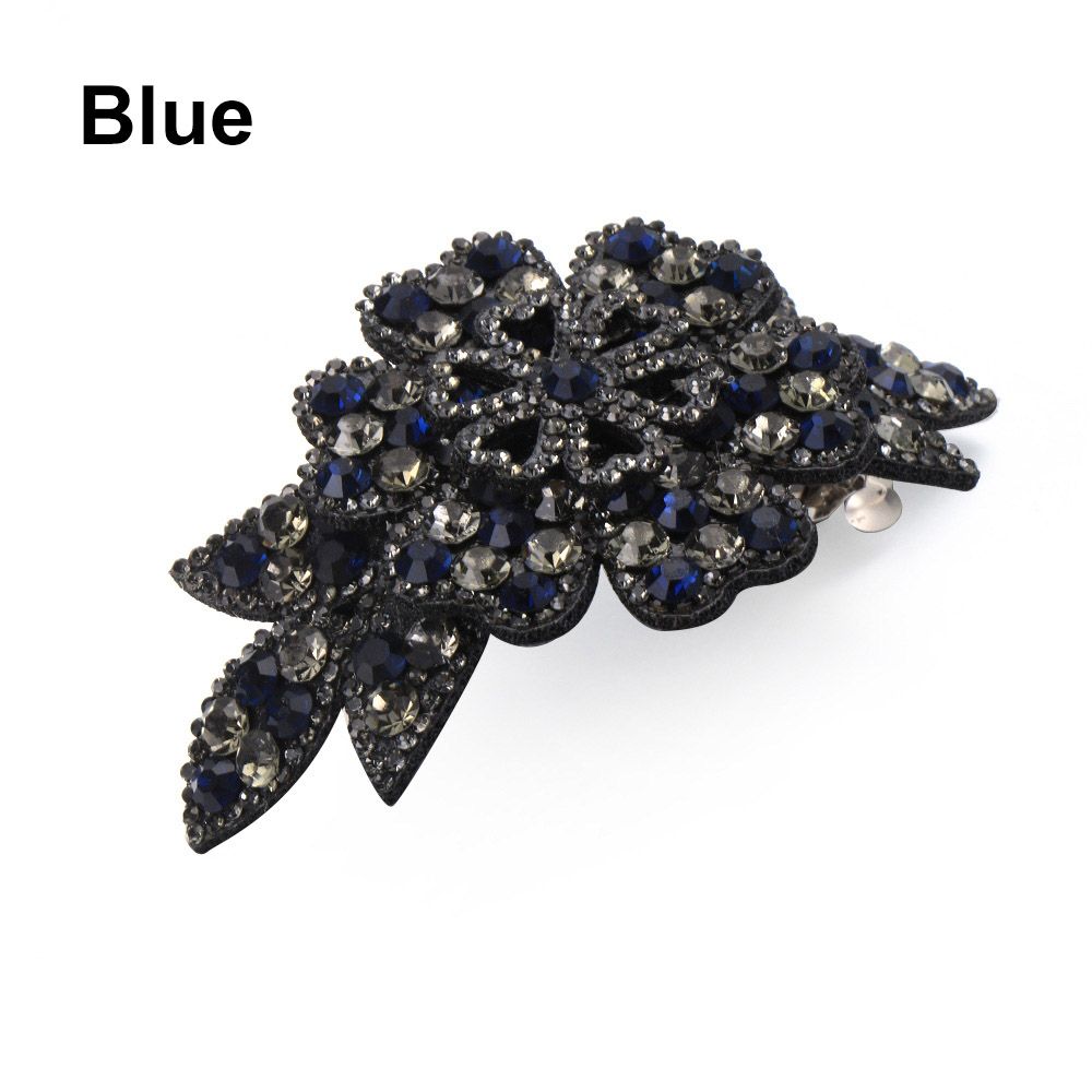 Аксессуары Женская Мода Прочный Гибкий Зажим для Волос Стразы Заколка для Волос Заколки Кристалл Цветок