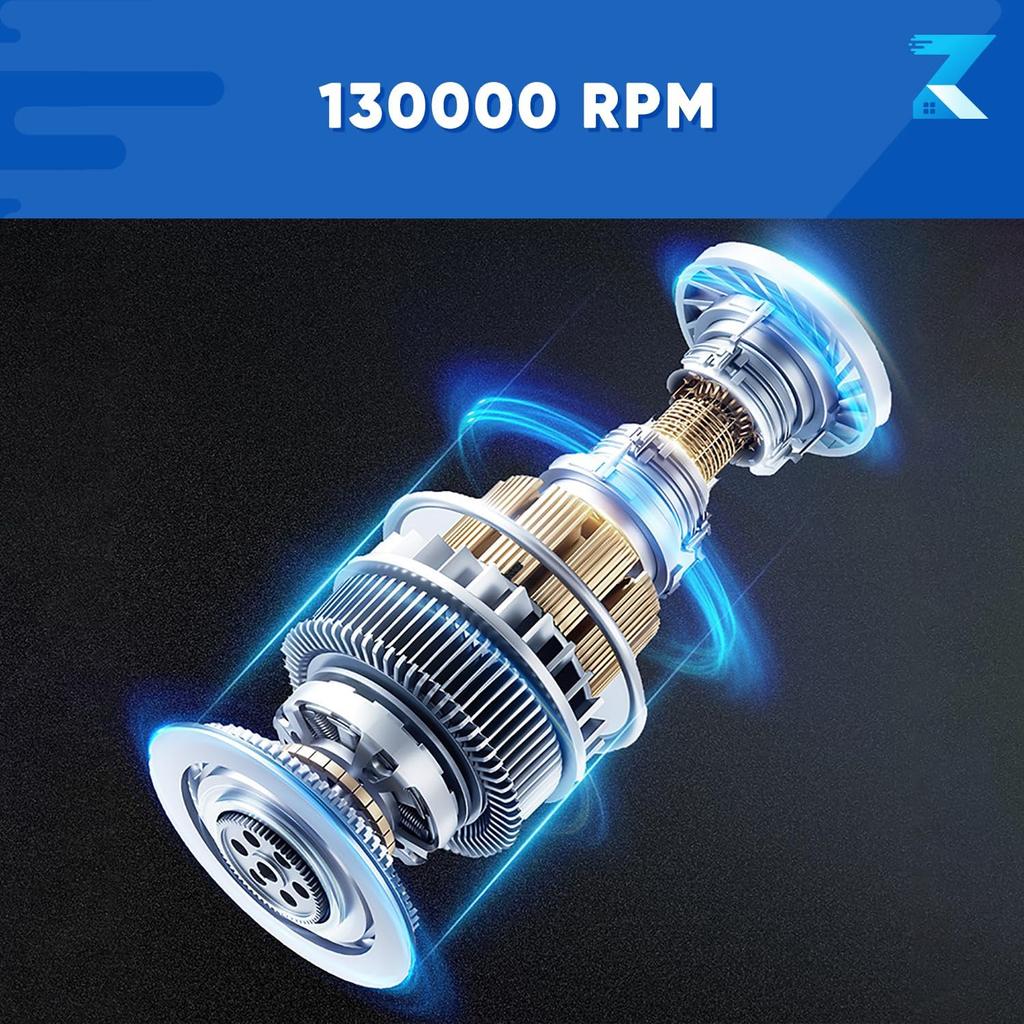 2 in 1 Cordless Car Vacuum & Air Compressor, 5000PA Suction, 150PSI Auto-Shutoff, LED Light, Fast Charging for Car, Home, Motorc