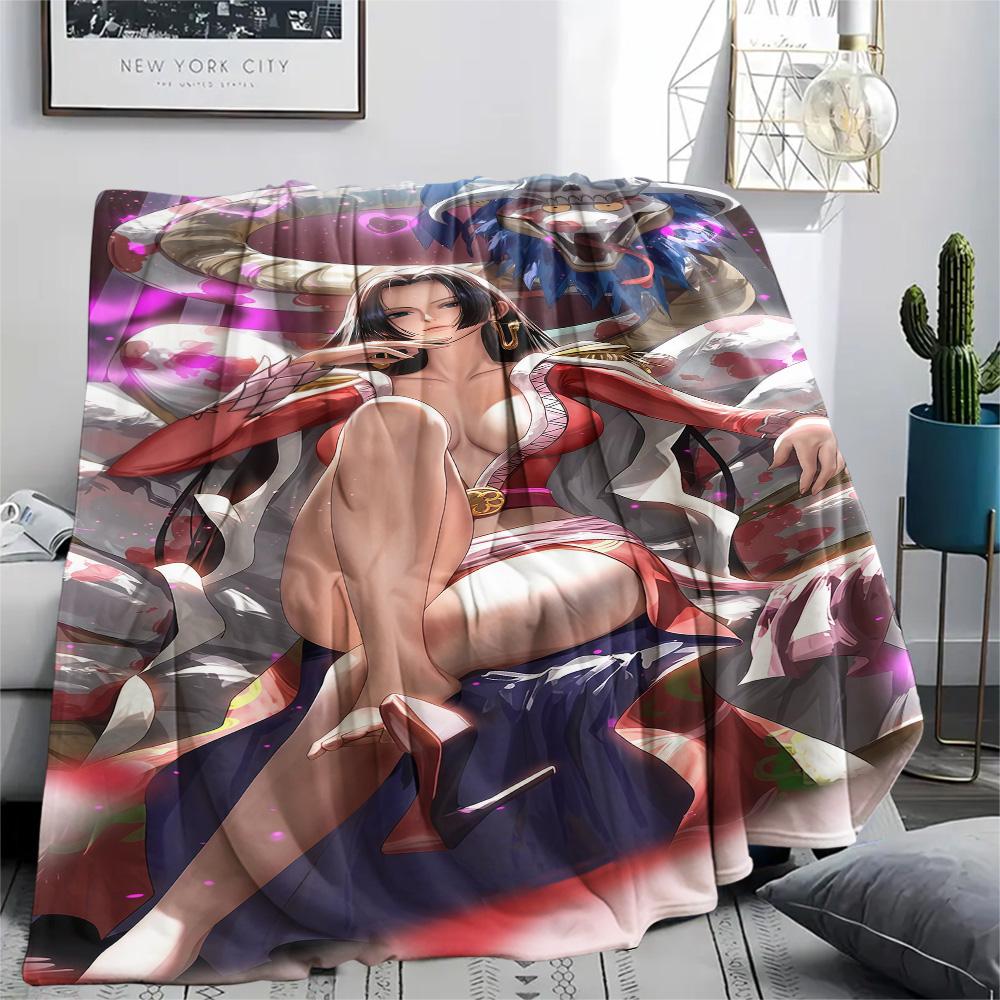1PC Boa Hancock Patterned Flannel Blanket Suitable For All Seasons For Home Decor Warmth And Comfort Gifts Holiday Present