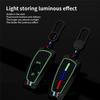 Key Fob Cover Case, Keychain, Metal Shell Cover Compatible For BMW 1 3 4 5 6 7 Series X3 X4 M5 M6 GT3 GT5 (Gunmetal-Carbon Fiber)