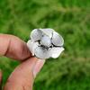 Multi Stone Flower Adjustable Ring 925 Silver Natural Rainbow Moonstone