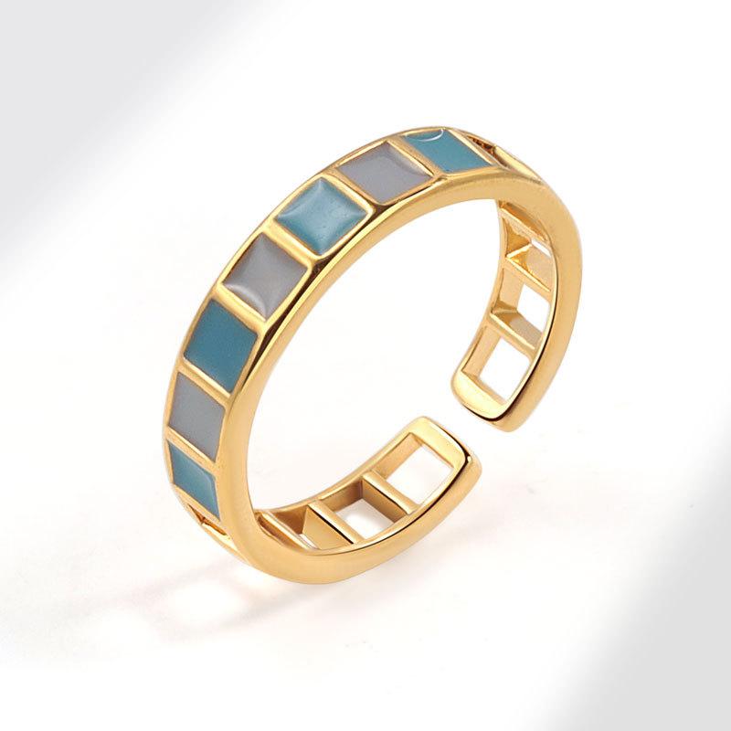 Высококачественное красочное кольцо с открытым сердечком в виде капли масла, простой и щедрый вкус, женская ниша, высокая роскошь, эмаль, модные тенденции, кольцо, ювелирные изделия